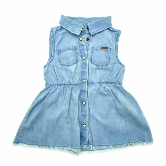 Zara Baby Girl Jeans Dress Sleeveless Jean 3-6 Months One Piece Summer Outfit - Picture 1 of 6